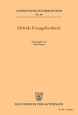 Otfrids Evangelienbuch (Altdeutsche Textbibliothek, 49) (German Edition)