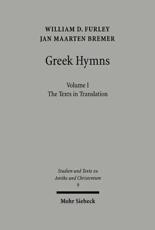 Greek Hymns - William Furley, Jan M Bremer