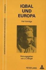 Iqbal Und Europa - Johann Christoph BÃ¼rgel (editor)