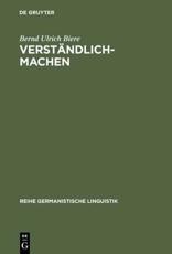 VerstÃ¤ndlich-Machen - Bernd Ulrich Biere