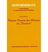 Platons Theorie Des Wissens Im Theaitet - Jorg Hardy