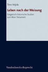 Forschungen Zur Religion Und Literatur Des Alten Und Neuen Testaments - Walter Dietrich (editor), Marko Marttila (contributions), Timo Veijola (author), Marko Marttila (contributions)