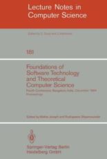 Foundations of Software Technology and Theoretical Computer Science : Fourth Conference, Bangalore, India December 13-15, 1984. Proceedings - Joseph, M.