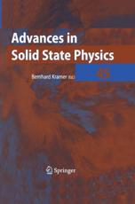 Advances in Solid State Physics 45 - Kramer, Bernhard