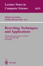 Rewriting Techniques and Applications : 10th International Conference, RTA'99, Trento, Italy, July 2-4, 1999, Proceedings - Narendran, Paliath