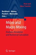 Micro and Macro Mixing: Analysis, Simulation and Numerical Calculation - Bockhorn, Henning