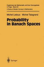 Probability in Banach Spaces - Ledoux Michel Ledoux, Talagrand Michel Talagrand