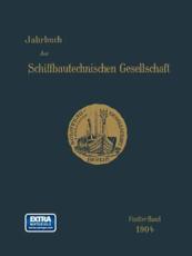 Jahrbuch Der Schiffbautechnischen Gesellschaft - Kenneth A. Loparo