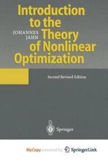 Introduction to the Theory of Nonlinear Optimization - Jahn Johannes Jahn