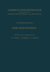 Der Gesichtssinn Grundzuge Der Physiologischen Optik - Trendelenburg, Wilhelm