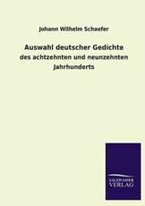 Auswahl Deutscher Gedichte - Schaefer, Johann Wilhelm