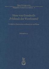 Hans Von Gersdorffs Feldbuch Der Wundarznei - Melanie Panse