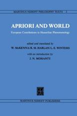 Apriori and World : European Contributions to Husserlian Phenomenology - Mohanty, J.N.
