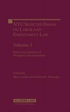 NYU Selected Essays on Labor and Employment Law - Michael J Yelnosky (editor), Mitu Gulati (editor)