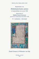 Repertorium of Middle Dutch Sermons Preserved in Manuscripts from Before 1550 / Repertorium Van Middelnederlandse Preken in Handschriften Tot En Met 1550 (I-VII) - Sherwood-Smith M., Stoop P., Ermens D., van Dijk W.,