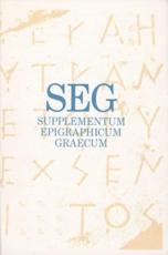 Supplementum Epigraphicum Graecum, Volume XLVI (1996) - Pleket (editor), R.S. Stroud (editor), Angelos Chaniotis (editor), Johan Strubbe (editor)