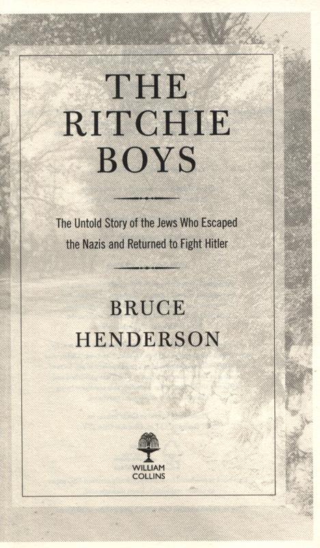 The Ritchie Boys : Bruce Henderson : 9780008180508 : Blackwell's