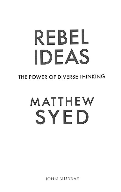 Rebel Ideas : Matthew Syed : 9781473613942 : Blackwell's
