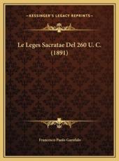 Le Leges Sacratae del 260 U. C. (1891) - Francesco Paolo Garofalo