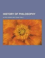 History of Philosophy - Alfred Weber