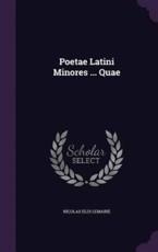 Poetae Latini Minores by Nicolas Eloi Lemaire Hardcover | Indigo Chapters