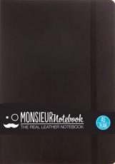 Monsieur Notebook Leather Journal - Black Plain Medium A5 - Monsieur