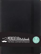 Monsieur Notebook Leather Journal - Black Sketch Small A6 - Monsieur
