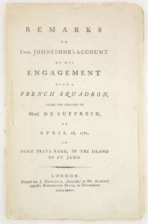 Remarks on Com. Johnstone's Account of his engagement with a French squadron,