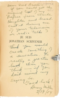 Je suis Jonathan Scrivener [I am Jonathan Scrivener.]