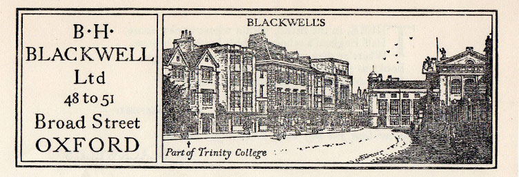 Vintage Blackwell's bookmark